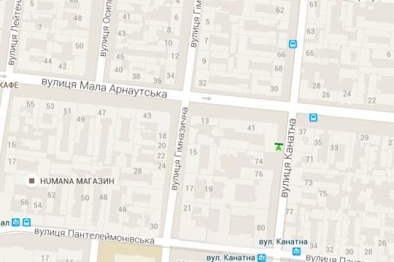Схема рекламної площини за адресою Канатна вул., 72 - Мала Арнаутська вул.