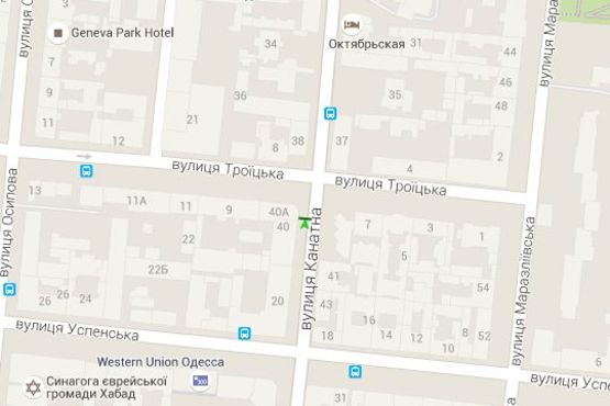 Схема рекламної площини за адресою Канатна вул. - Троїцька вул.