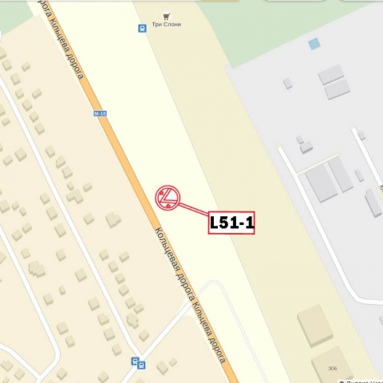 Схема рекламной плоскости по адресу Городоцкая ул., 302, ("Эпицентр", "МЕТРО", АЗС "Атмосфера Центр", ресторан "Пицца на дровах", мебельный салон "Три слона", въезд к автосалонам "Хонда", "Тойота"), в направл. ул. Шевченко