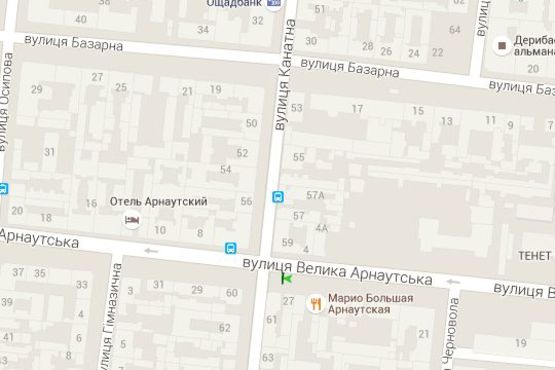 Схема рекламної площини за адресою Велика Арнаутська вул., 27 - Канатна вул., 61