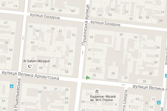 Схема рекламної площини за адресою Велика Арнаутська вул. - Пушкінська вул.