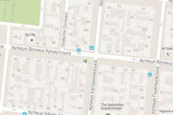 Схема рекламної площини за адресою Велика Арнаутська вул., 69 - Єкатеринінська вул., 72