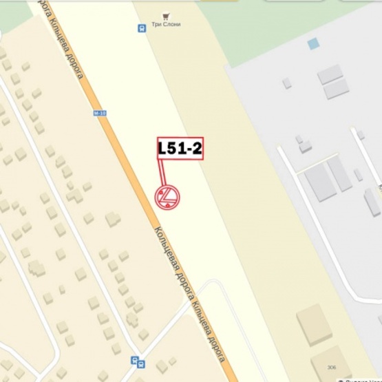 Схема рекламной плоскости по адресу Городоцкая ул., 302, ("Эпицентр", "МЕТРО", АЗС "Атмосфера Центр", ресторан "Пицца на дровах", мебельный салон "Три слона", въезд к автосалонам "Хонда", "Тойота"), в направл. ул. Городоцкой