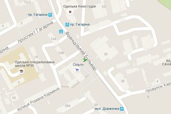 Схема рекламної площини за адресою Французський бульв., 16