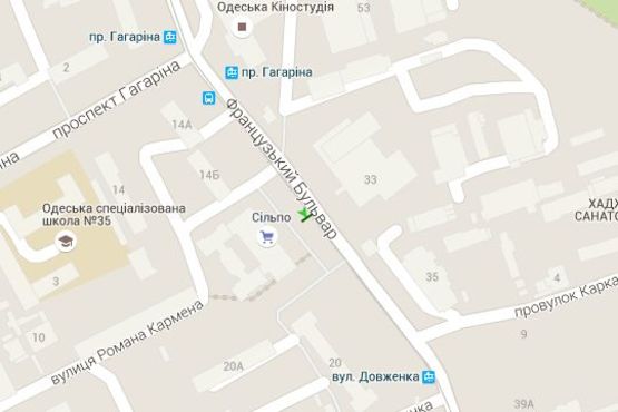 Схема рекламної площини за адресою Французський бульв., 16