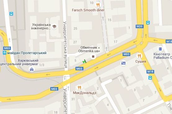 Схема рекламной плоскости по адресу Павлівська пл. (Рози Люксембург пл.), 5