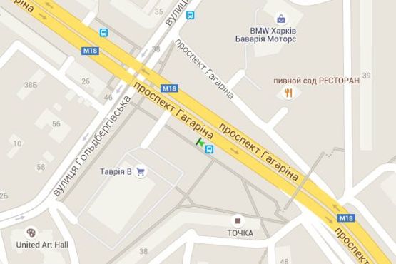Схема рекламної площини за адресою Гагаріна просп., 38 (зупинка)