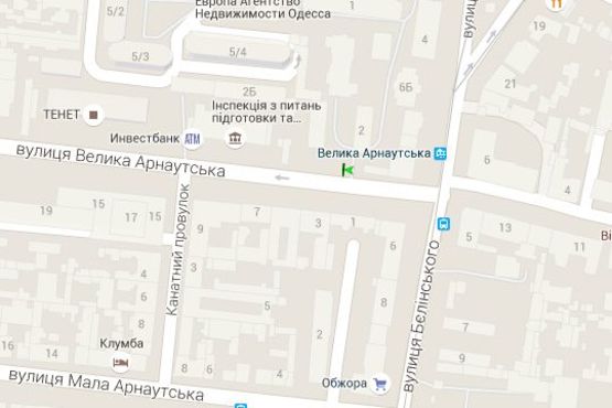 Схема рекламної площини за адресою Велика Арнаутська вул., 2