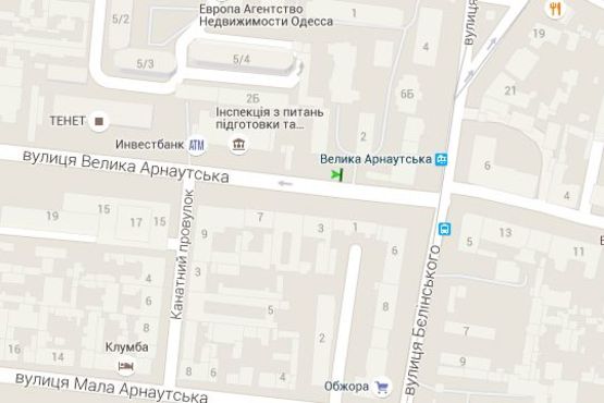 Схема рекламної площини за адресою Велика Арнаутська вул., 2