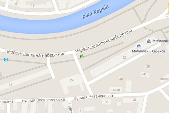 Схема рекламної площини за адресою Червоношкільна наб., 22