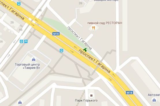 Схема рекламної площини за адресою Гагаріна просп. - Молочна вул. (Кірова (Червонозаводський р-н) вул.), 39