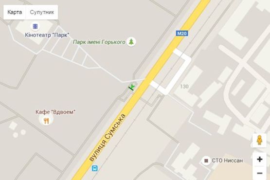 Схема рекламной плоскости по адресу Сумська вул., 81