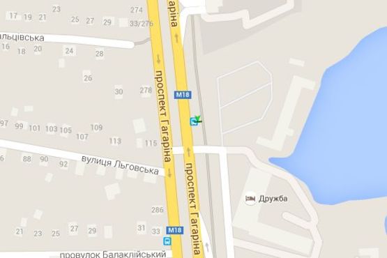 Схема рекламної площини за адресою Гагаріна просп., 185 (зупинка)