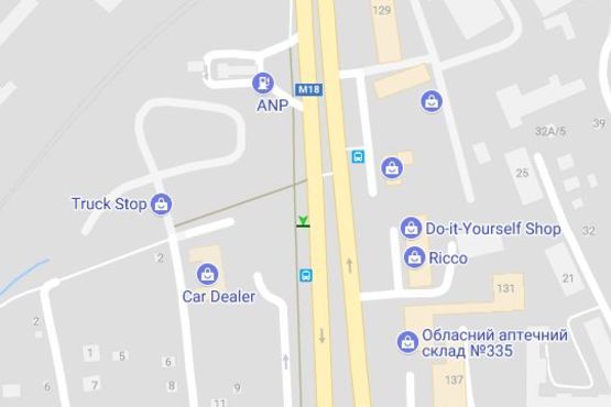 Схема рекламної площини за адресою Гагаріна просп., 131 (№1)