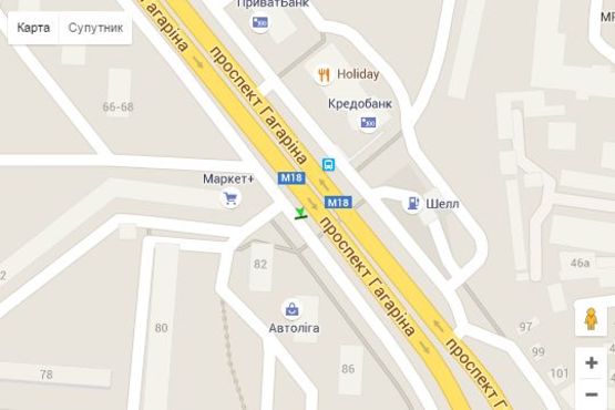 Схема рекламної площини за адресою Гагаріна просп., 82 (№1)