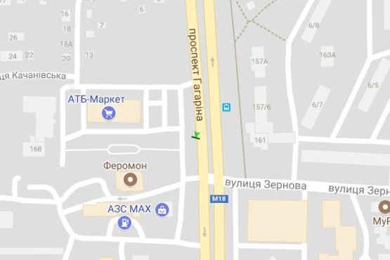 Схема рекламної площини за адресою Гагаріна просп., 170 (№1)