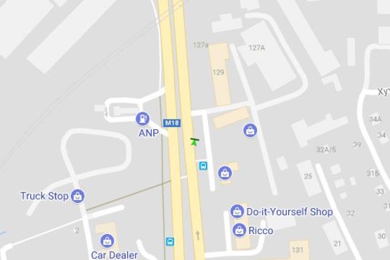 Схема рекламної площини за адресою Гагаріна просп., 129 (№1)