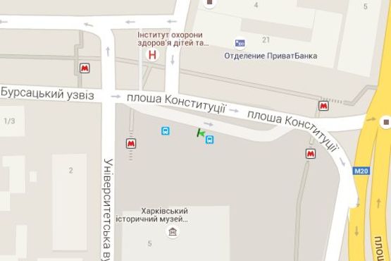 Схема рекламной плоскости по адресу Конституції пл. - Університетська вул., (зупинка) №2 (D)