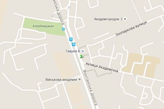 Схема рекламної площини за адресою Фонтанська дорога, 19 - Сергія Варламова вул. (Піонерська вул.)