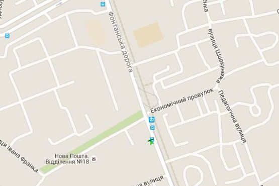 Схема рекламной плоскости по адресу Фонтанська дорога, (6-а Станція)