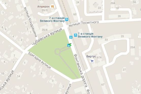 Схема рекламної площини за адресою Фонтанська дорога, (7-а Станція)