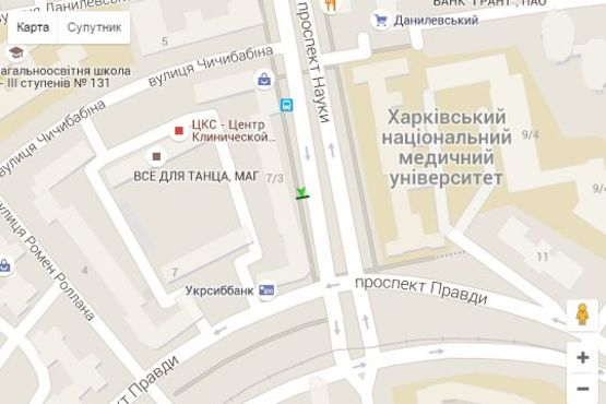 Схема рекламной плоскости по адресу Науки просп. (Леніна просп.), 3 (№2)