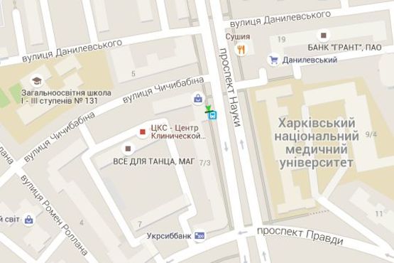 Схема рекламной плоскости по адресу Науки просп. (Леніна просп.), 3 (зупинка)