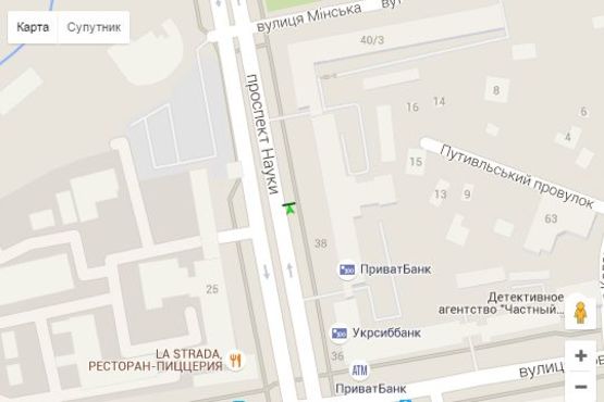 Схема рекламної площини за адресою Науки просп. (Леніна просп.), 38 (№2)