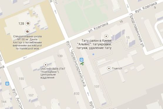 Схема рекламной плоскости по адресу Ковпака вул. - Велика Васильківська вул.