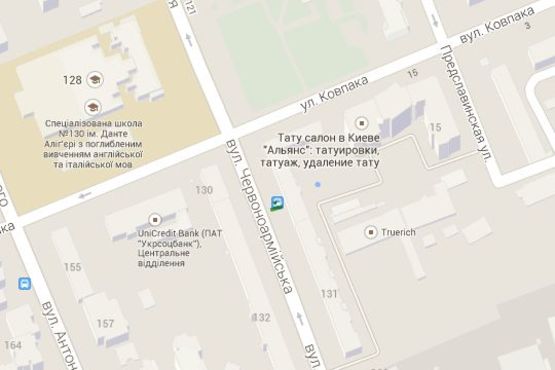 Схема рекламної площини за адресою Ковпака вул. - Велика Васильківська вул.