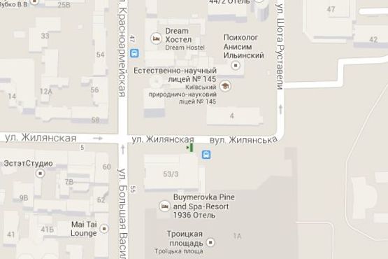 Схема рекламной плоскости по адресу Жилянська вул., 3