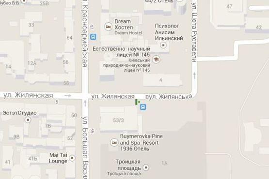 Схема рекламной плоскости по адресу Жилянська вул., 3