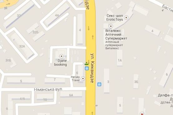 Схема рекламної площини за адресою Михайла Бойчука вул. (Кіквідзе вул.) - Німанська вул., - зупинка гром. транспорту