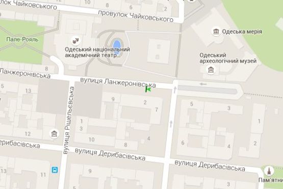 Схема рекламної площини за адресою Ланжеронівська вул., 2