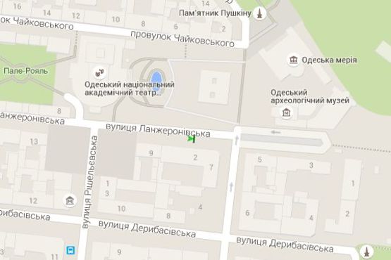 Схема рекламної площини за адресою Ланжеронівська вул., 2