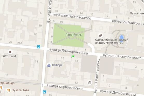 Схема рекламної площини за адресою Ланжеронівська вул., 13