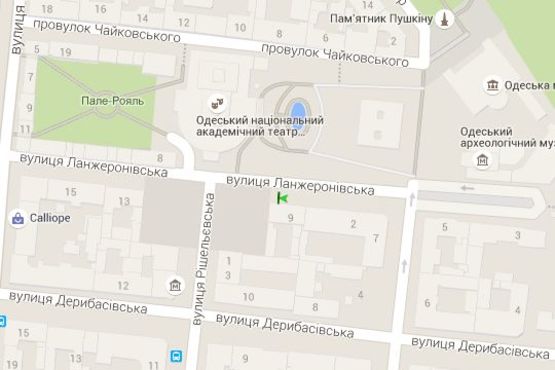 Схема рекламної площини за адресою Ланжеронівська вул., 9