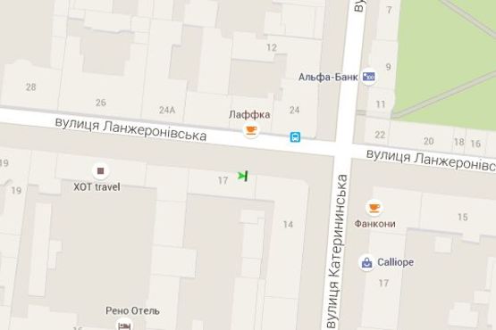 Схема рекламної площини за адресою Ланжеронівська вул., 17