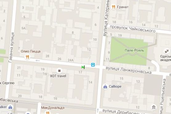 Схема рекламної площини за адресою Ланжеронівська вул., 17