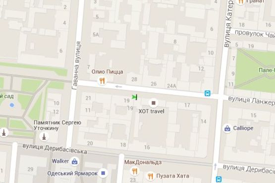 Схема рекламної площини за адресою Ланжеронівська вул., 17А