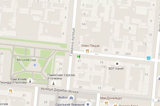 Схема рекламної площини за адресою Ланжеронівська вул. - Гаванна вул.