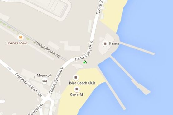 Схема рекламної площини за адресою Аркадія, №17 (№1)