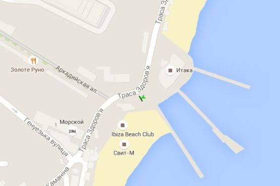 Схема рекламної площини за адресою Аркадія, №17