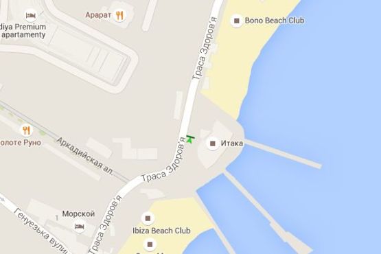 Схема рекламної площини за адресою Аркадія, №21 (№1)