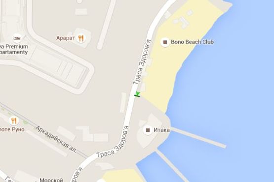 Схема рекламної площини за адресою Аркадія, №23 (№1)