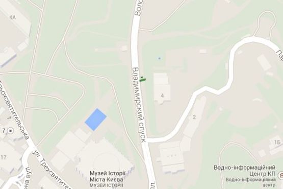 Схема рекламної площини за адресою Володимирський узвіз, №20 - на опорі 3м - №4