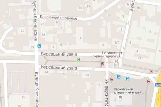 Схема рекламной плоскости по адресу Бурсацький узвіз, 4