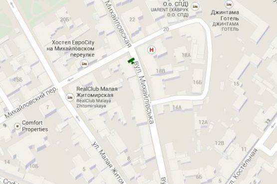 Схема рекламної площини за адресою Михайлівська вул., 15