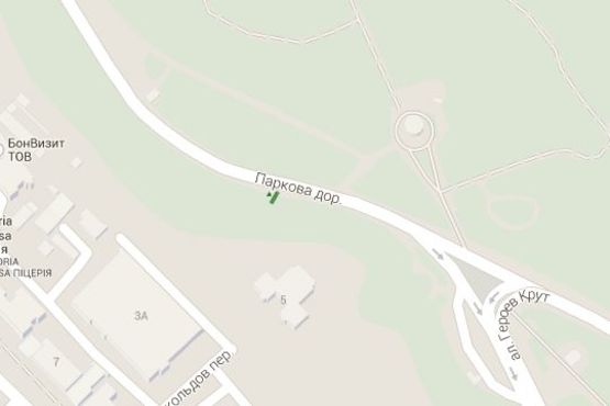 Схема рекламної площини за адресою Дніпровський узвіз, :20м до пл. Андрія Первозванного: