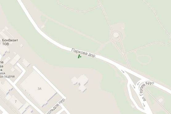 Схема рекламної площини за адресою Дніпровський узвіз, :20м до пл. Андрія Первозванного: